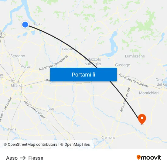 Asso to Fiesse map