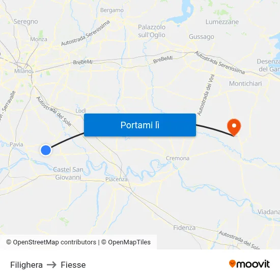 Filighera to Fiesse map