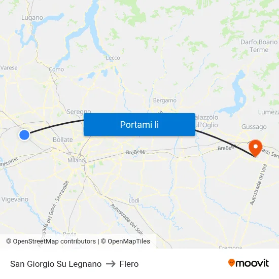San Giorgio Su Legnano to Flero map