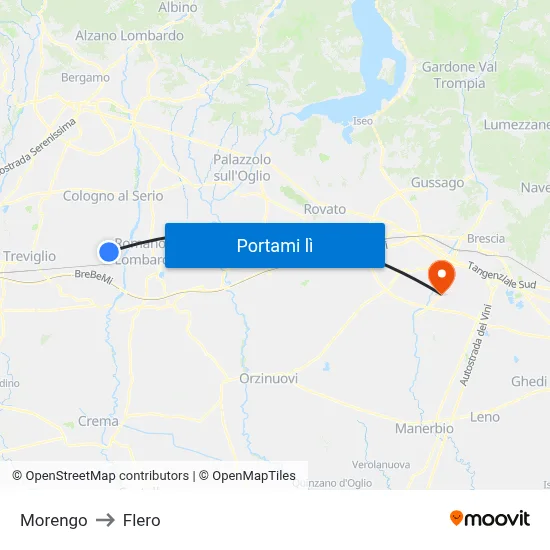 Morengo to Flero map