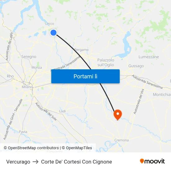 Vercurago to Corte De' Cortesi Con Cignone map