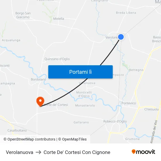 Verolanuova to Corte De' Cortesi Con Cignone map