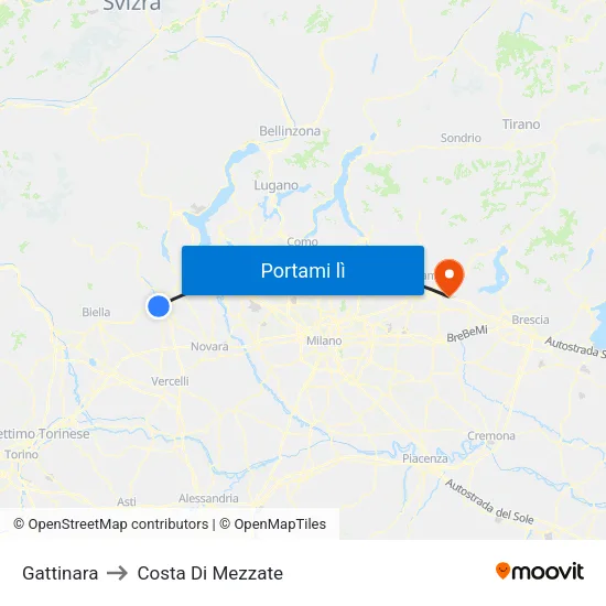 Gattinara to Costa Di Mezzate map