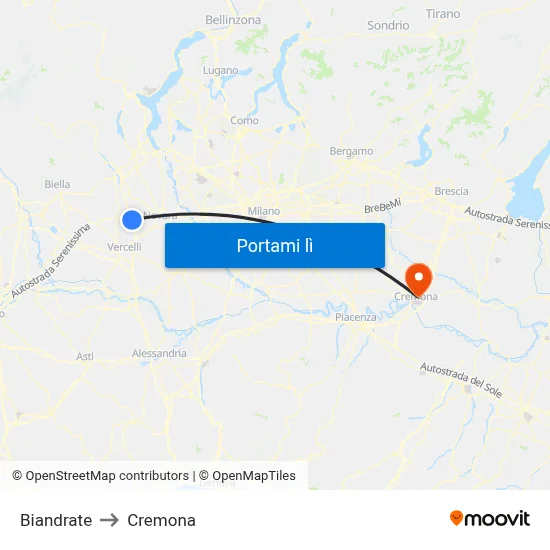Biandrate to Cremona map