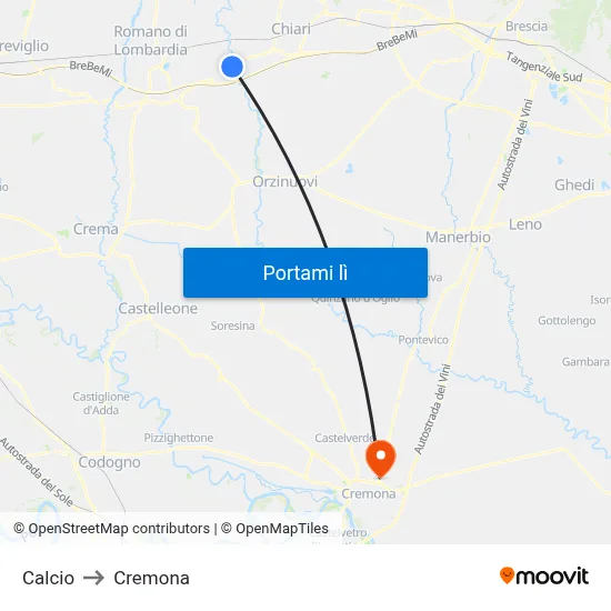 Calcio to Cremona map