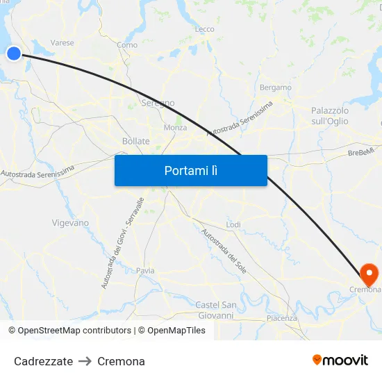 Cadrezzate to Cremona map