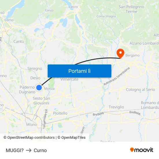 MUGGI? to Curno map
