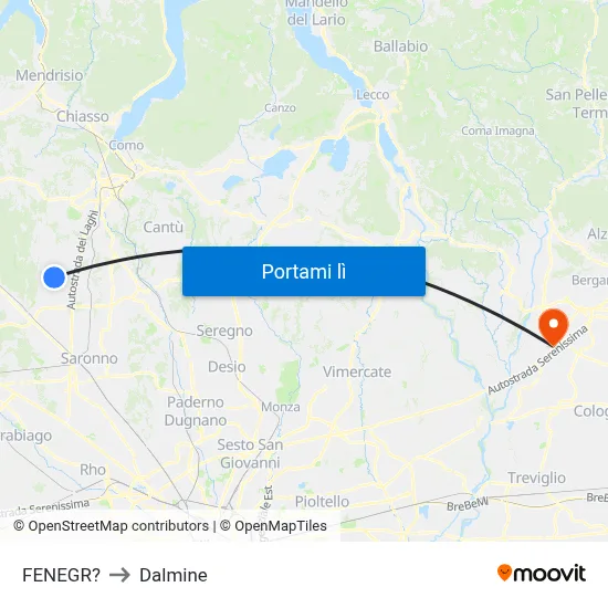 FENEGR? to Dalmine map