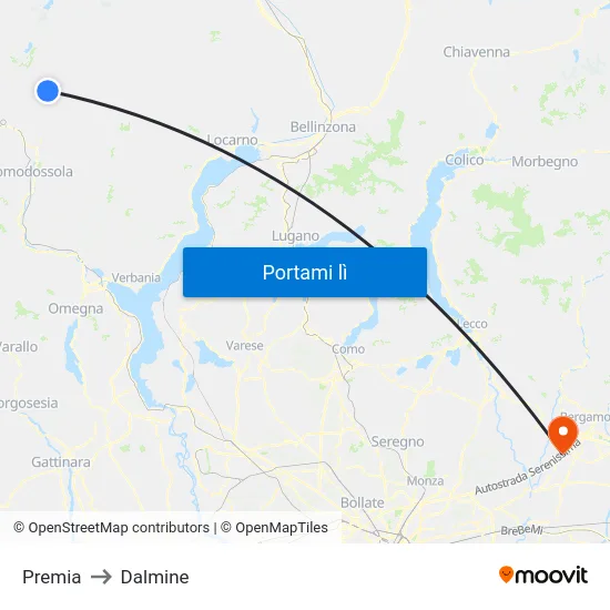 Premia to Dalmine map