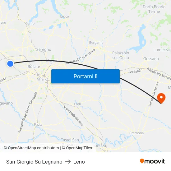 San Giorgio Su Legnano to Leno map
