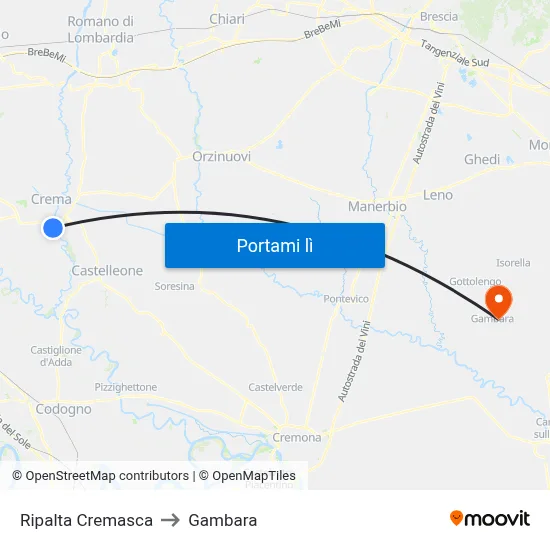 Ripalta Cremasca to Gambara map