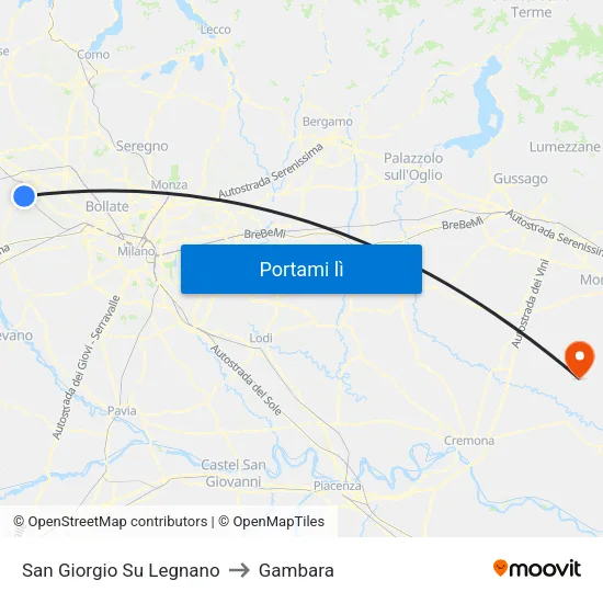 San Giorgio Su Legnano to Gambara map