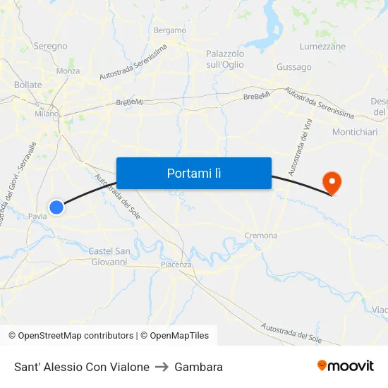 Sant' Alessio Con Vialone to Gambara map