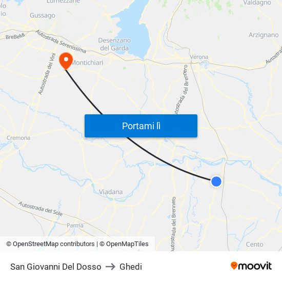 San Giovanni Del Dosso to Ghedi map