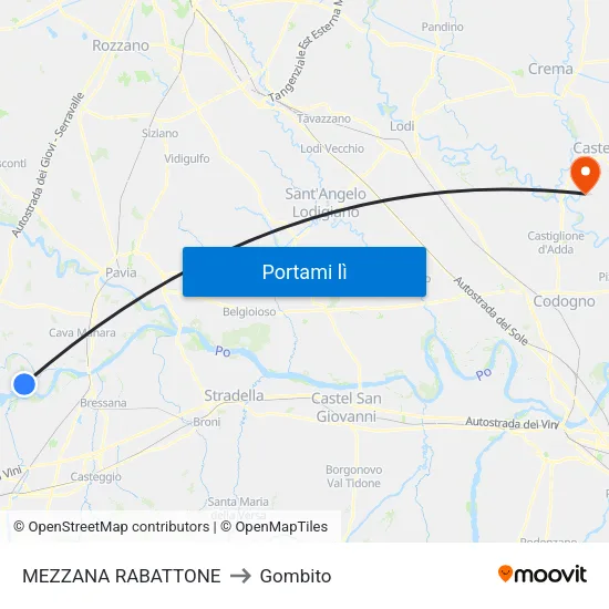 MEZZANA RABATTONE to Gombito map