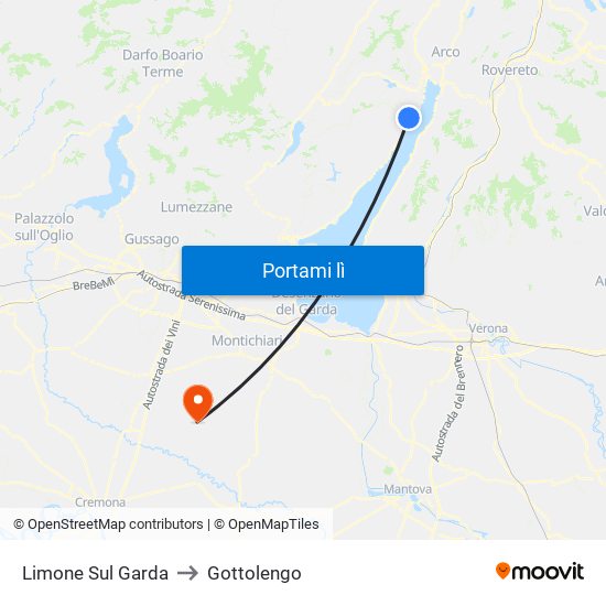 Limone Sul Garda to Gottolengo map