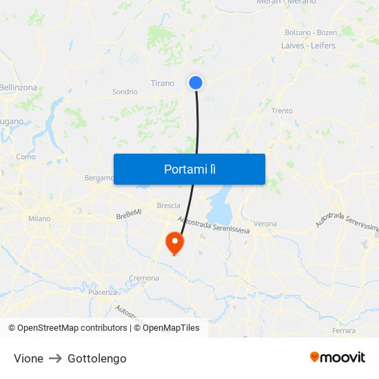 Vione to Gottolengo map