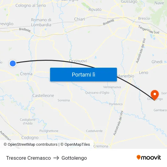 Trescore Cremasco to Gottolengo map