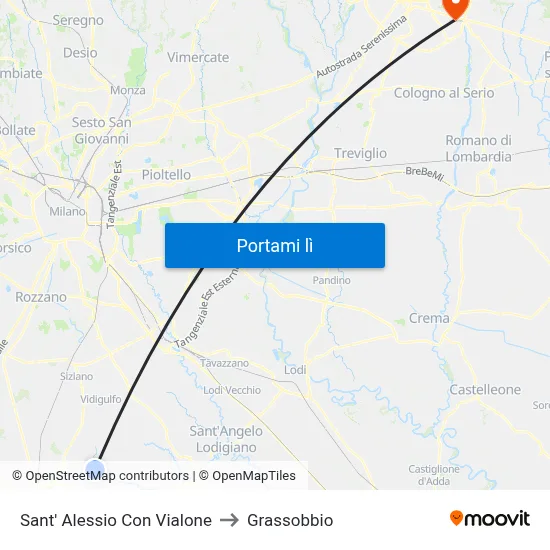 Sant' Alessio Con Vialone to Grassobbio map