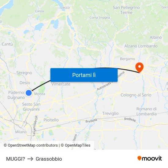 MUGGI? to Grassobbio map