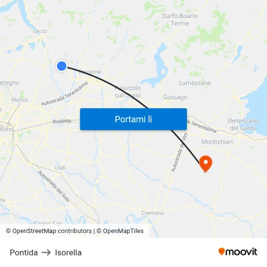 Pontida to Isorella map