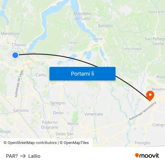 PAR? to Lallio map