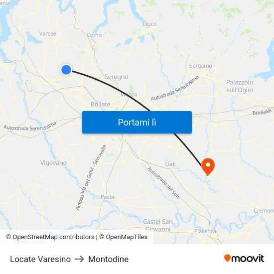 Locate Varesino to Montodine map