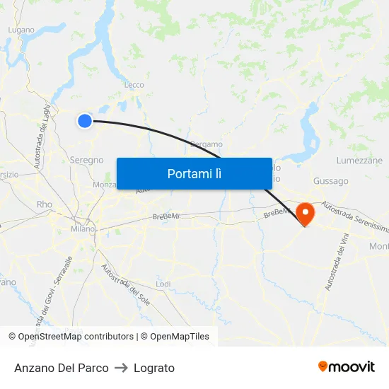 Anzano Del Parco to Lograto map