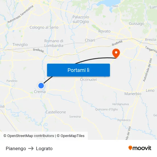 Pianengo to Lograto map