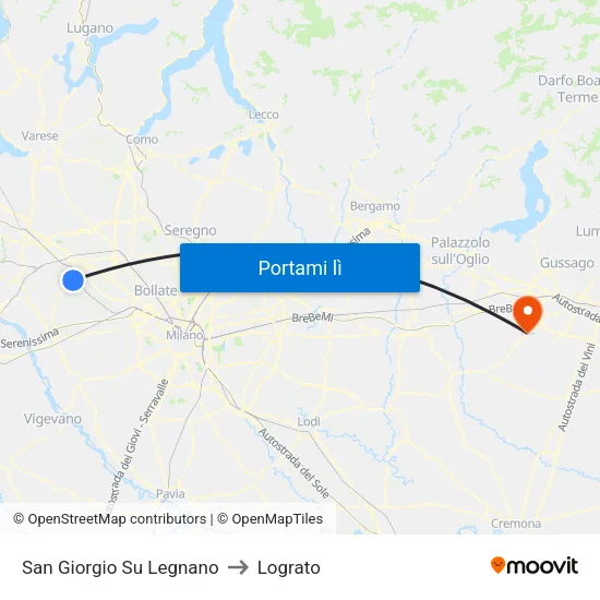San Giorgio Su Legnano to Lograto map