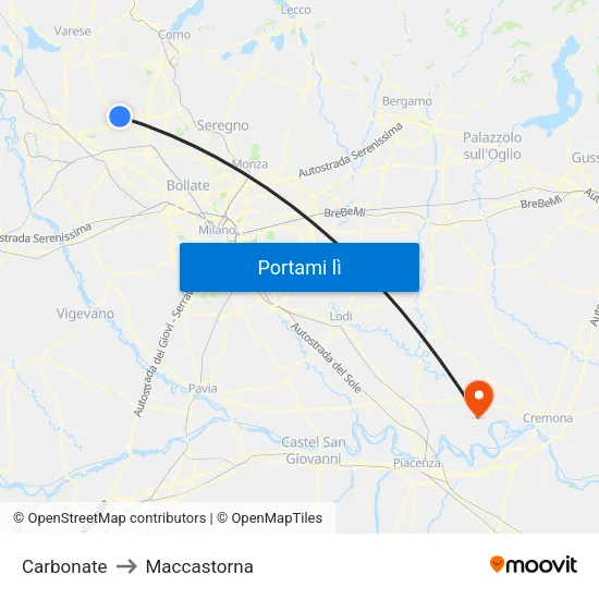 Carbonate to Maccastorna map