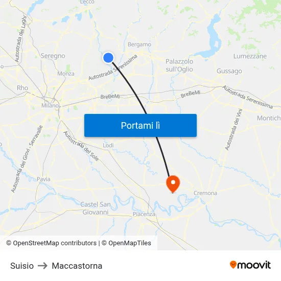 Suisio to Maccastorna map
