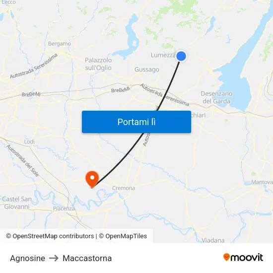 Agnosine to Maccastorna map