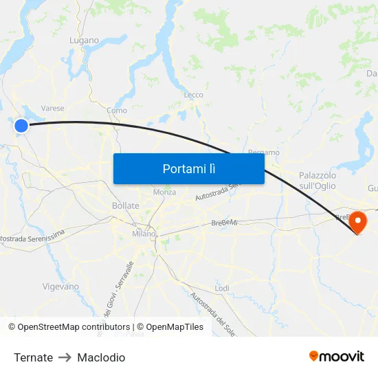 Ternate to Maclodio map