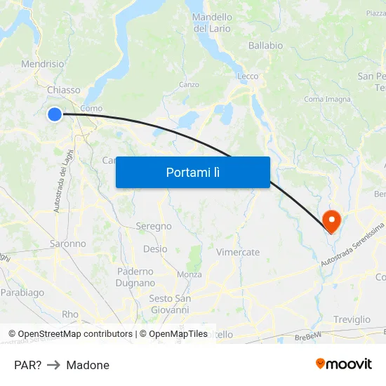 PAR? to Madone map