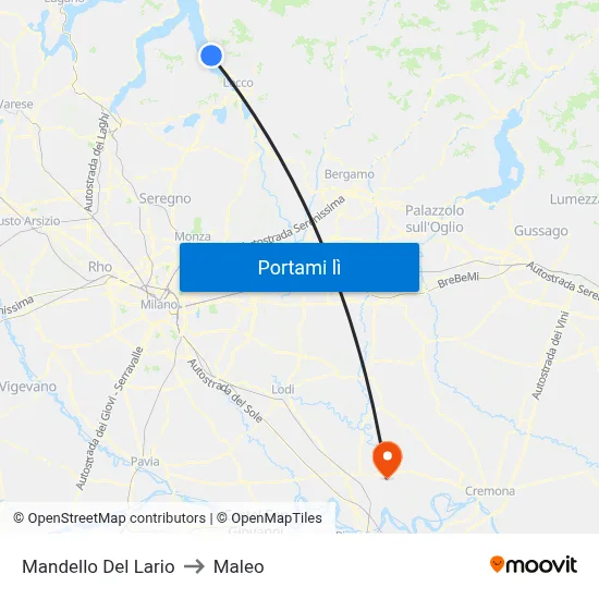 Mandello Del Lario to Maleo map