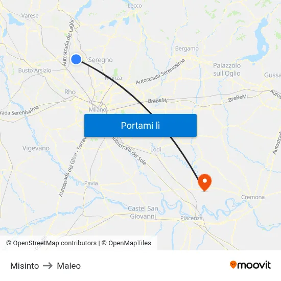 Misinto to Maleo map