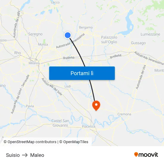 Suisio to Maleo map