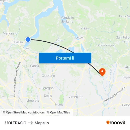 MOLTRASIO to Mapello map