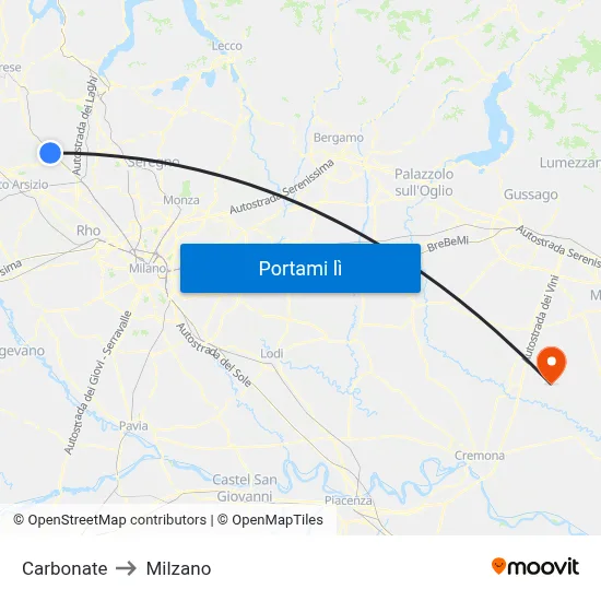 Carbonate to Milzano map
