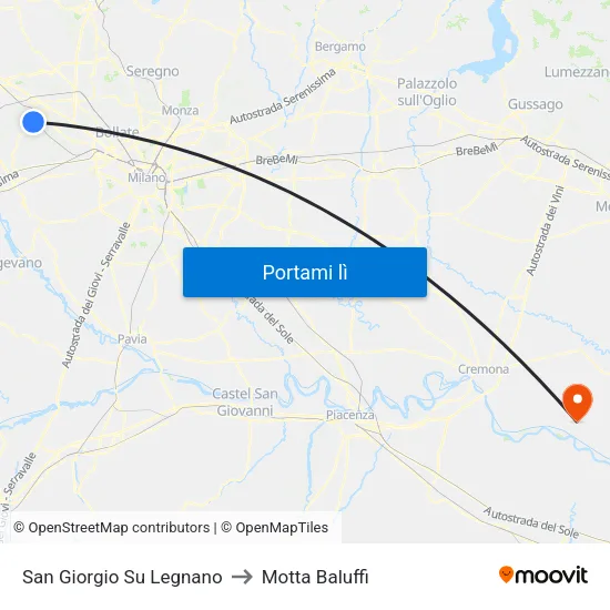 San Giorgio Su Legnano to Motta Baluffi map