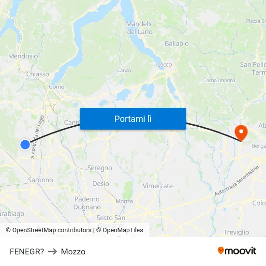 FENEGR? to Mozzo map