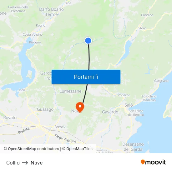 Collio to Nave map