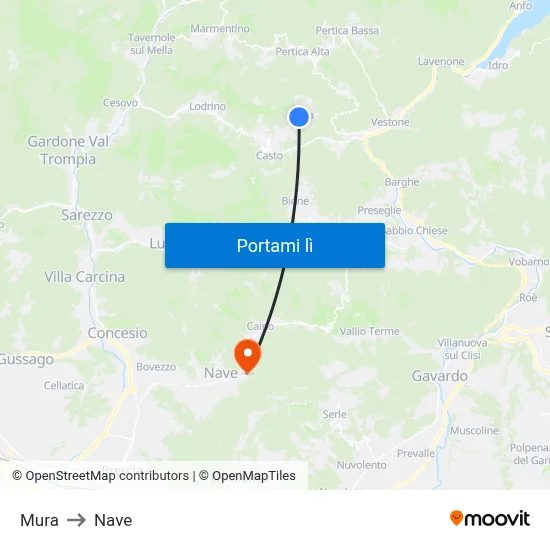 Mura to Nave map