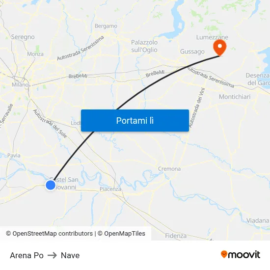 Arena Po to Nave map