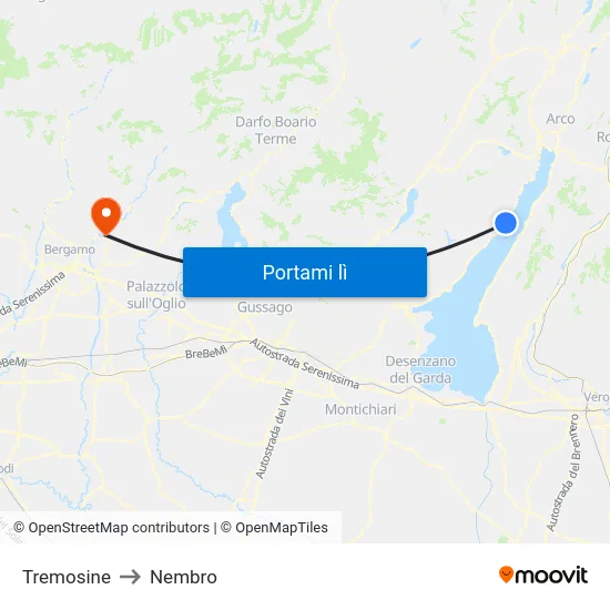 Tremosine to Nembro map