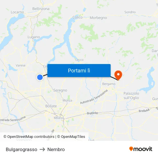 Bulgarograsso to Nembro map