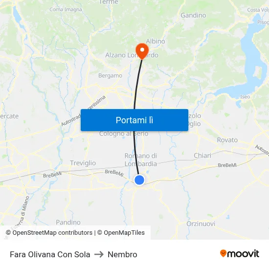 Fara Olivana Con Sola to Nembro map
