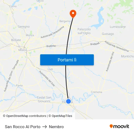 San Rocco Al Porto to Nembro map