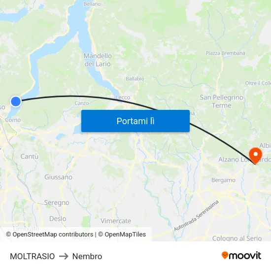 MOLTRASIO to Nembro map